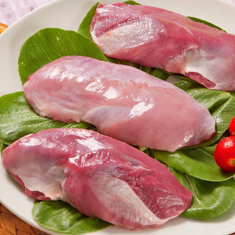 新鲜去皮鸭胸肉冷冻生鲜鸭脯肉鸭货鸭肉卤货食材鸭烟熏 4斤装