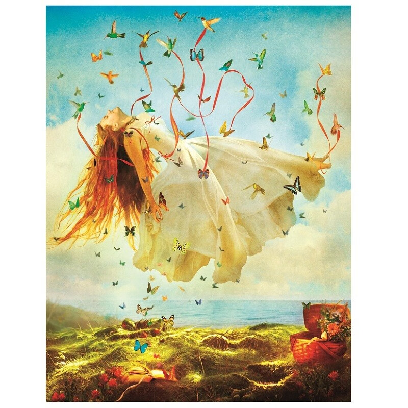 颗粒儿童高难度玩具女朋友闺蜜减压礼物油画世界名画 少女的梦-1000片