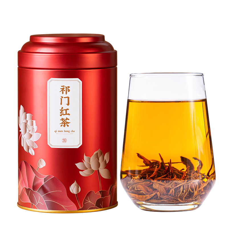 綠滿堂 祁門紅茶茶花果香茶葉雨前春茶祁紅香螺125g罐裝