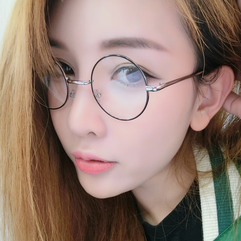 【浪健】圆框眼镜韩版潮金属圆形平光眼镜架复古女金色眼镜框男款原宿