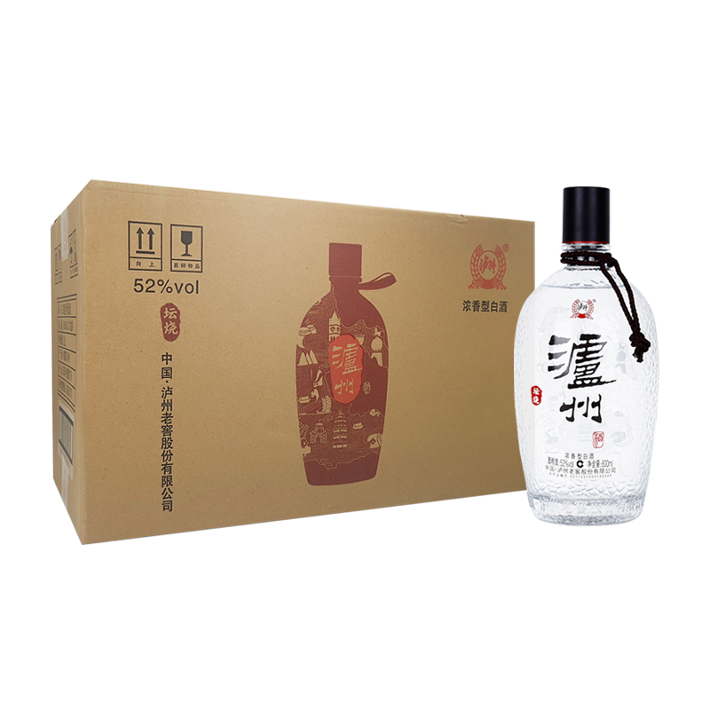 泸州老窖 泸州酒 52度坛烧 浓香型白酒 600ml/瓶 收藏