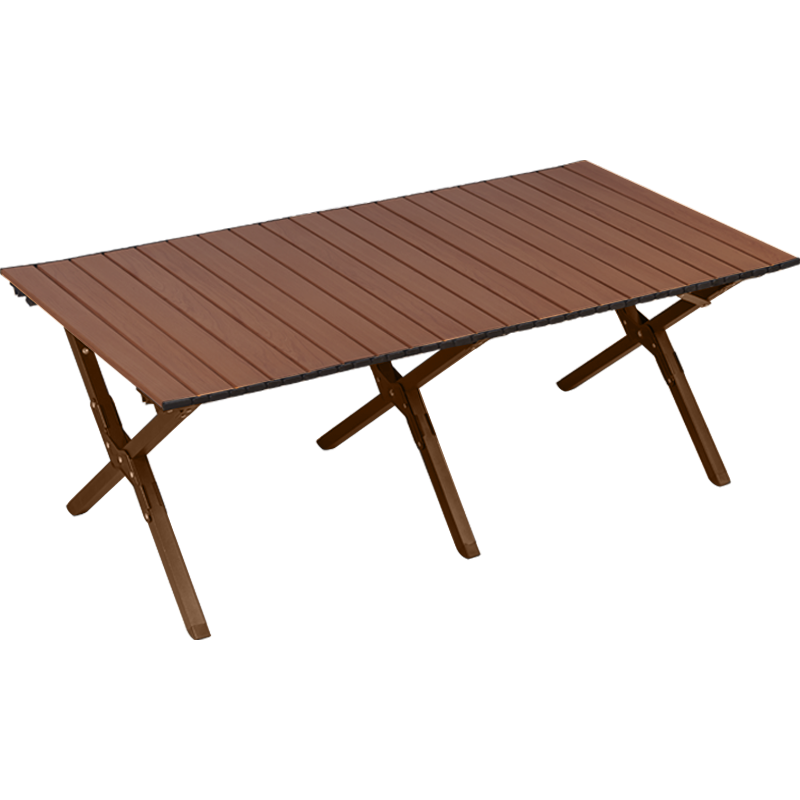 探险者 户外折叠桌碳钢蛋卷桌露营桌子野餐桌椅便携式露营野炊装备