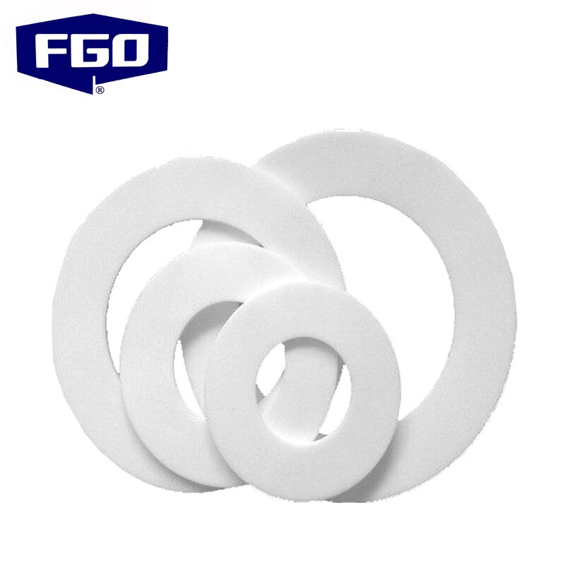 FGO 四氟法兰垫片 聚四氟密封圈 3mm厚度&nbsp;密封件四氟法兰垫片 DN50 （10片/包）
