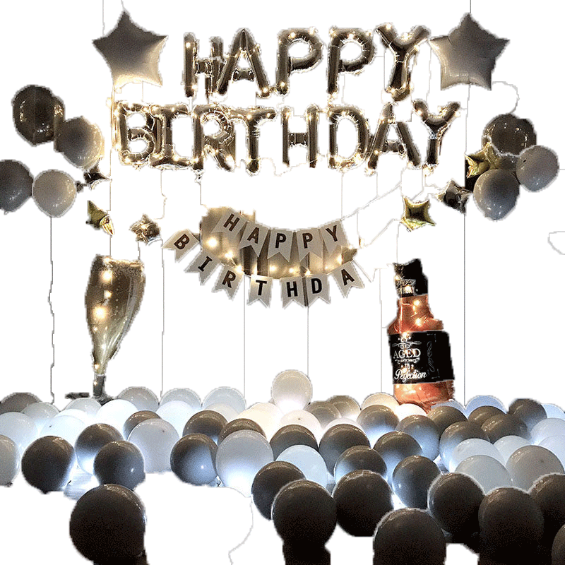 节庆饰品气球价格对比，推荐韩猫生日装饰套餐|气球历史价格查询小程序