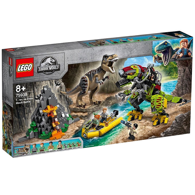 乐高LEGO 侏罗纪 世界 公园 恐龙 儿童拼装积木玩具 男孩礼物 小颗粒 75938 霸王龙大战机甲恐龙