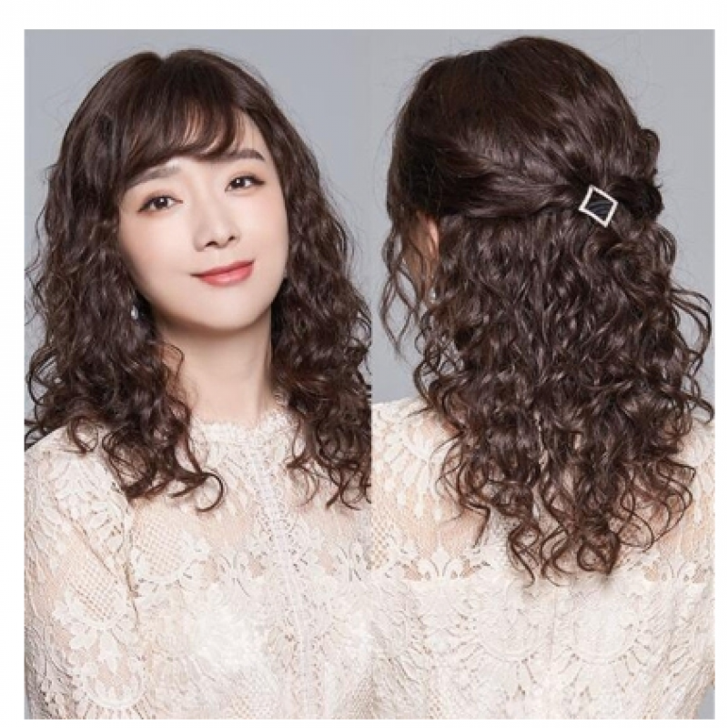 晗畅整顶假发女全头套式中老年假发女中长发妈妈中长卷发羊毛卷假发套 全真发自然黑+护理5件套怎么样,好用不?