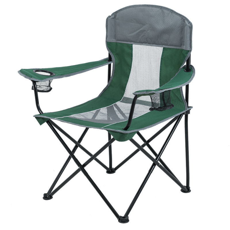 威野营（V-CAMP）户外折叠椅 加宽座椅便携式靠背椅休闲椅子绿色