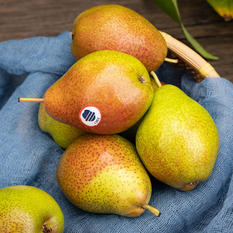 智利彩虹啤梨4斤精选果脆甜西洋梨子青啤梨当季新鲜时令水果 4斤精选
