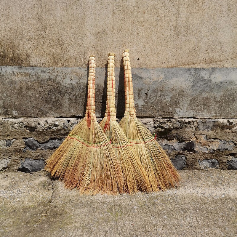 手工扫帚 物业学校工厂单位环卫笤帚 精加工加厚脱壳高粱小扫把一个装