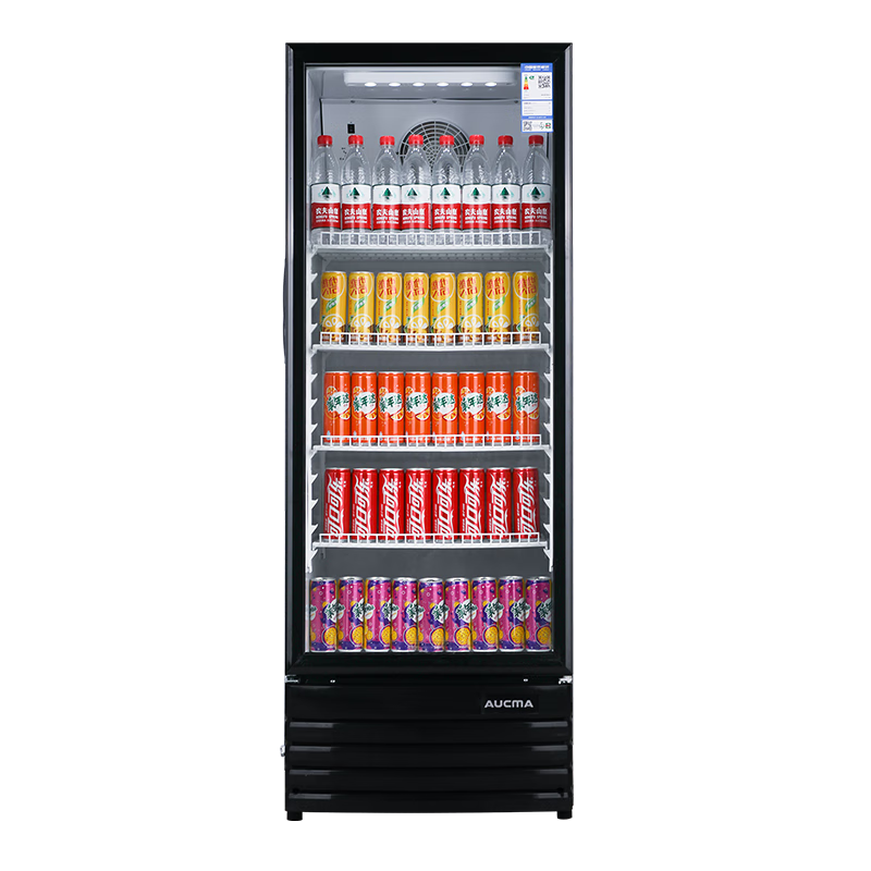 澳柯玛（AUCMA） 316升立式单门商用冷藏冰箱展示柜 超市饮料啤酒保鲜冷柜 冷饮茶叶陈列冰柜 SC-316NE