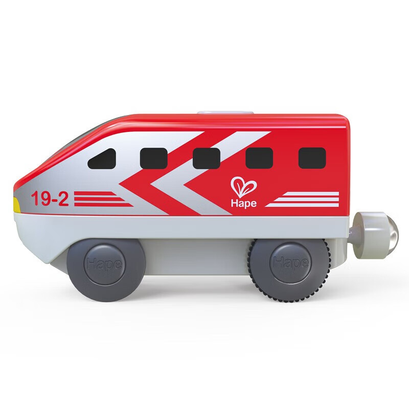 Hape火车头玩具 儿童轨道小火车男女小孩宝宝礼物 商家仓 E3786 城际电动火车头红色