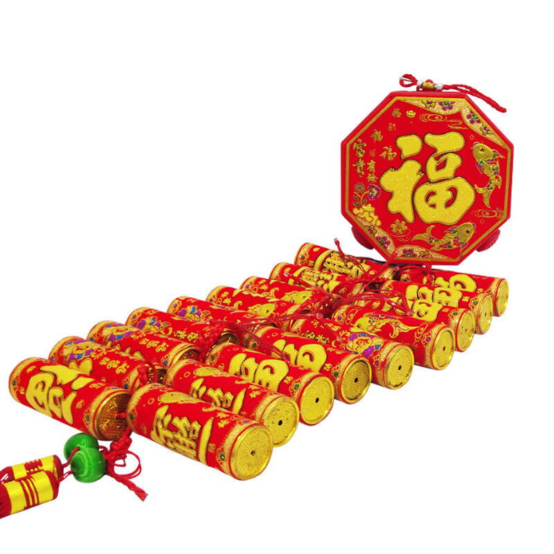 泰瑞格 仿真免插电炮仗爆竹带响清明扫墓乔迁充电款礼炮电子 大号1.