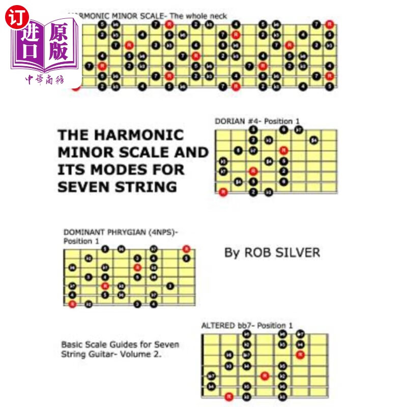 海外直订the harmonic minor scale and its modes for seven string