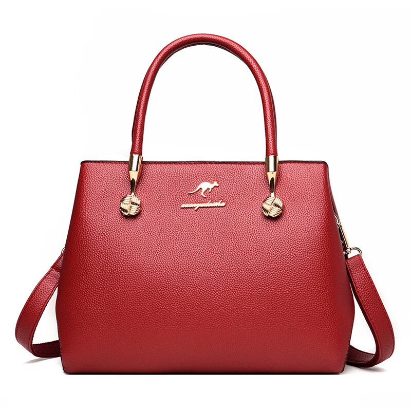 川淞女士真皮材质女包中年手提包头层牛皮包包女妈妈包百搭牛皮斜挎包