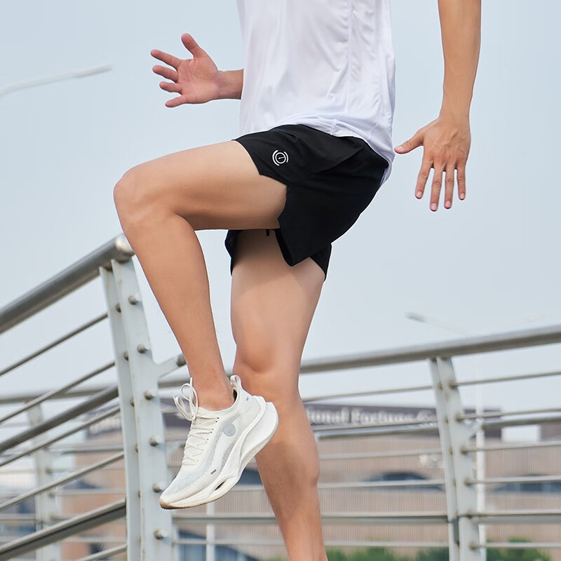 画跑【顺丰发货】马拉松专业运动速干跑步腰包短裤男女透气多袋运动裤 男款黑色 M