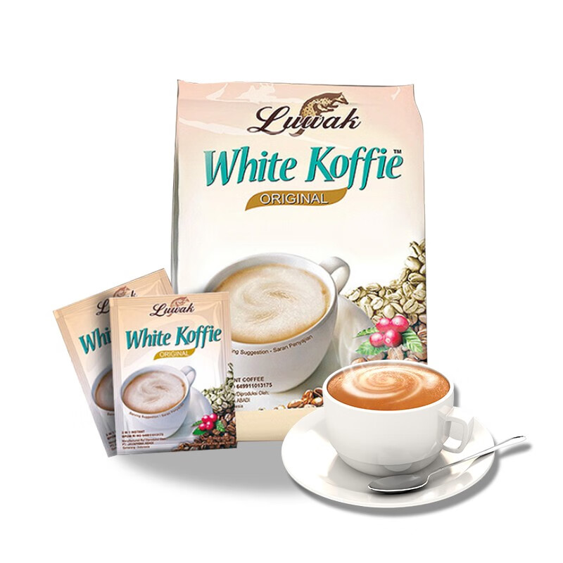 印尼进口猫屎白咖啡三合一速溶咖啡粉经典原味400克