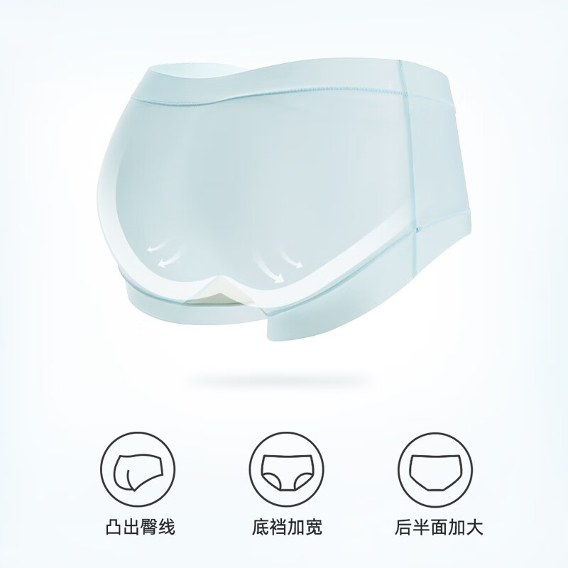 幸棉【断码特惠】大码女士内裤桑蚕丝7A抑菌底裆中腰透气三角短裤 3条 浅黄+浅紫+肤色 3条 XL (120-130斤)
