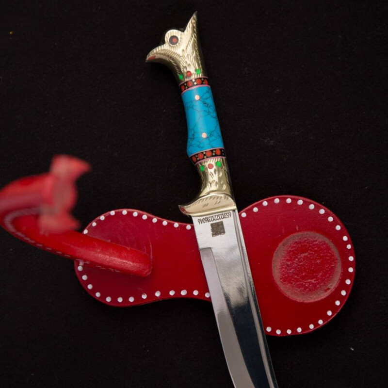 树奈奈 英吉沙小刀 凤凰头雕刻精美家用多功能纯手工锋利小刀收藏送礼