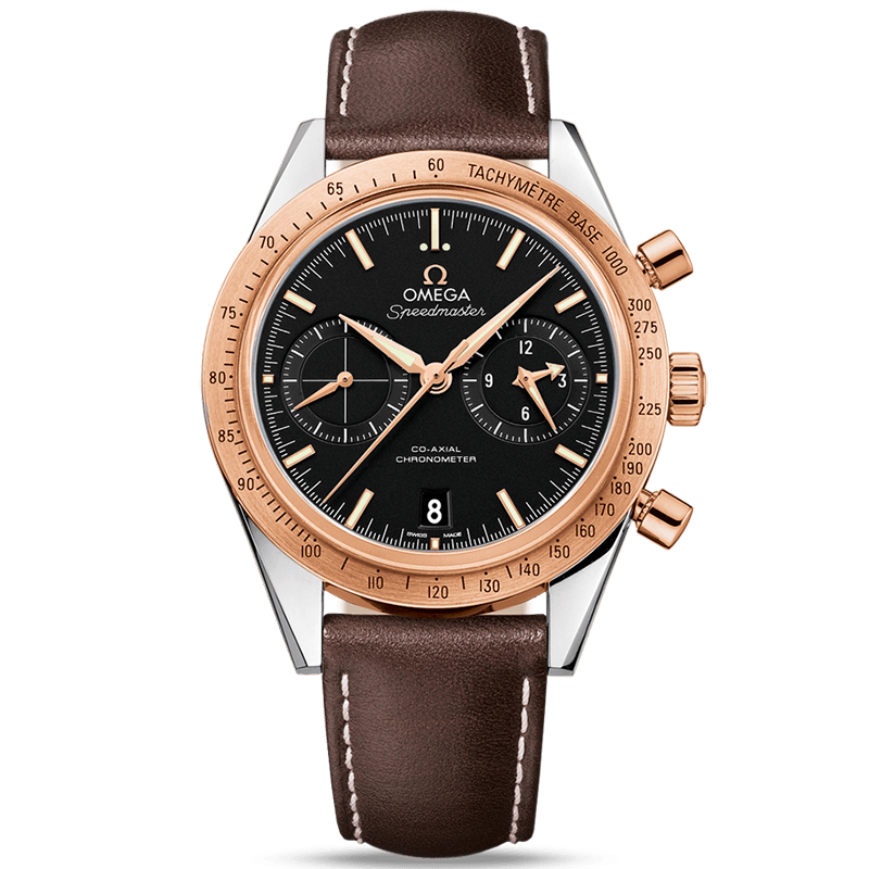 【二手95新】盒证/欧米茄超霸系列精钢/18k玫瑰金331.22.42.51.01.001