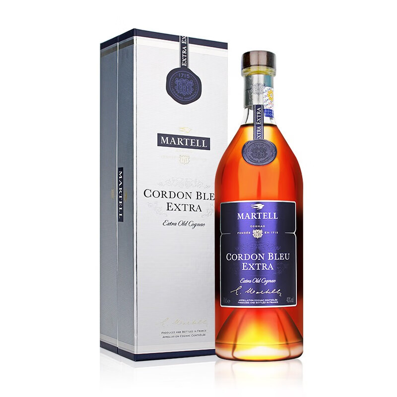 马爹利（Martell）蓝带傲创干邑白兰地1000ml Martell Cordon Bleu Extra