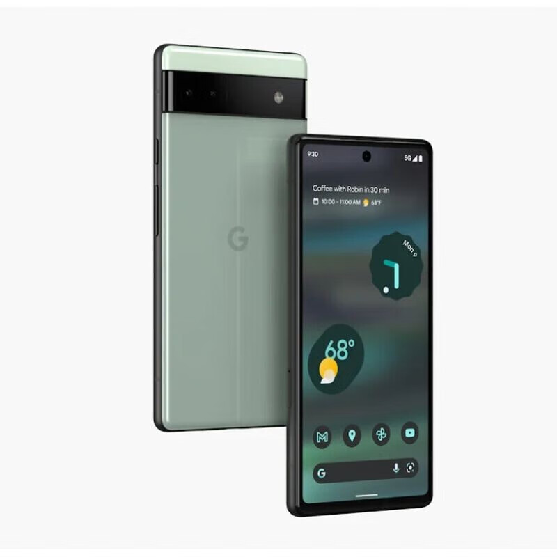 谷歌Google Pixel6a智能手机6.1英寸安卓指纹解锁双后置摄像头6+1 智者绿 全新 海外版
