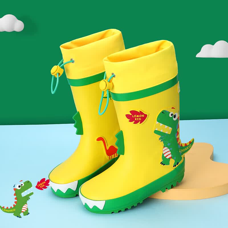 lemonkid儿童雨鞋男女童防滑水鞋小孩学生高筒雨靴 乐奇喷火龙 34码高性价比高么？