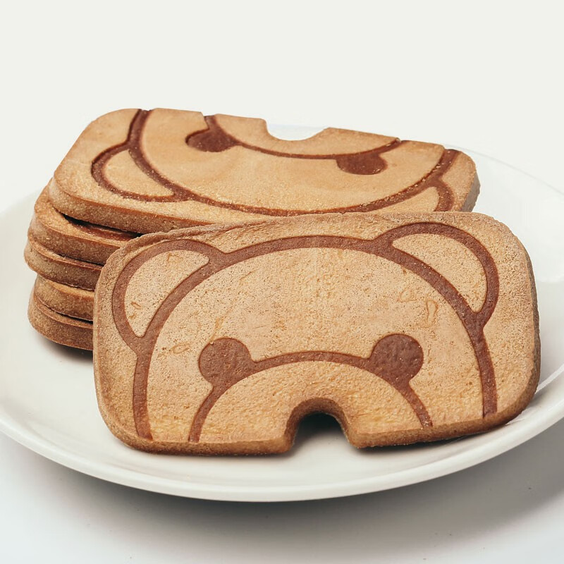 卡宾熊 凹煎饼4斤整箱小熊饼干休闲零食年货送礼代餐食品儿童早餐薄脆饼 蛋烤味
