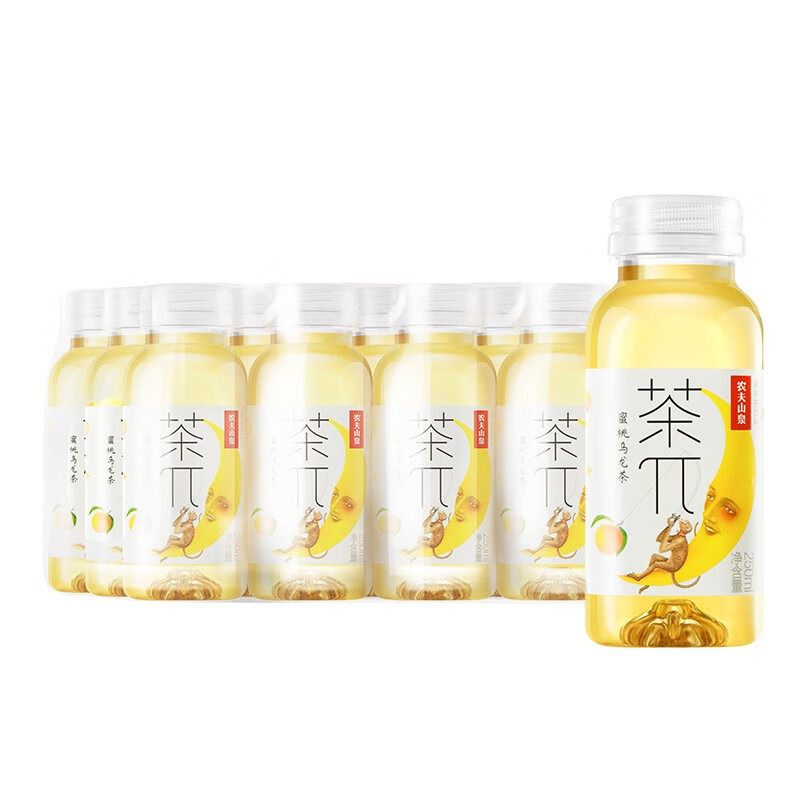 农夫山泉 小瓶饮料 mini装250ml*12瓶 茶π(茶派) 蜜桃乌龙
