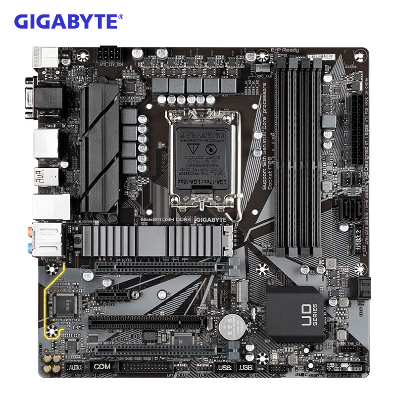 技嘉B660M D3H DDR4主板支持CPU12代酷睿12400F(Intel B660/LGA 1700)