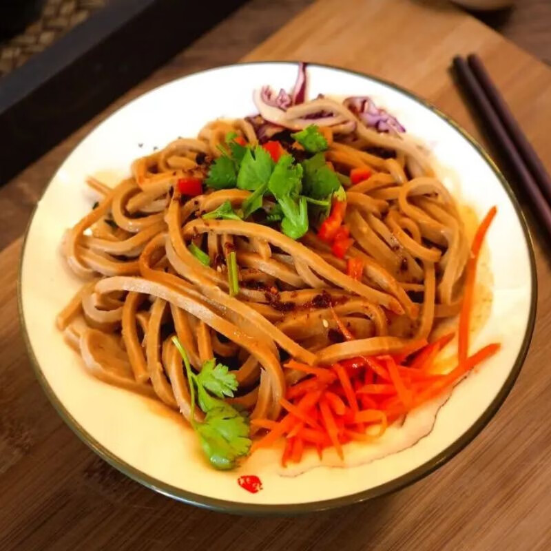 野禾食品 山西莜面条220g凉拌莜面丝低脂速食方便莜麦面河北内蒙特色产 莜面条220g*3袋(带料包)