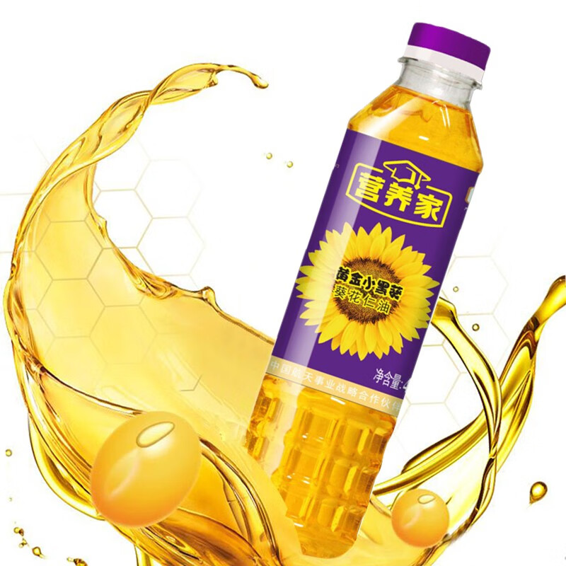 福临门营养家黄金小黑葵花仁油400ml小瓶装油 葵花籽食用油 中粮出品