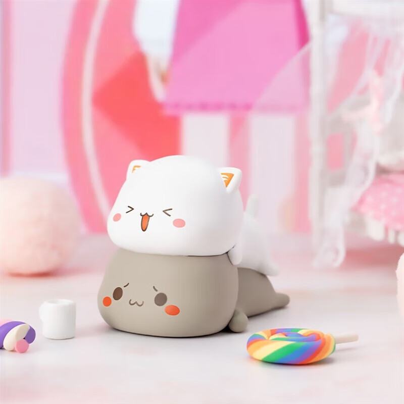 一二布布女朋友礼物二代喝奶茶摆件周边卡通公仔 哈哈哈(拆盒不拆袋)