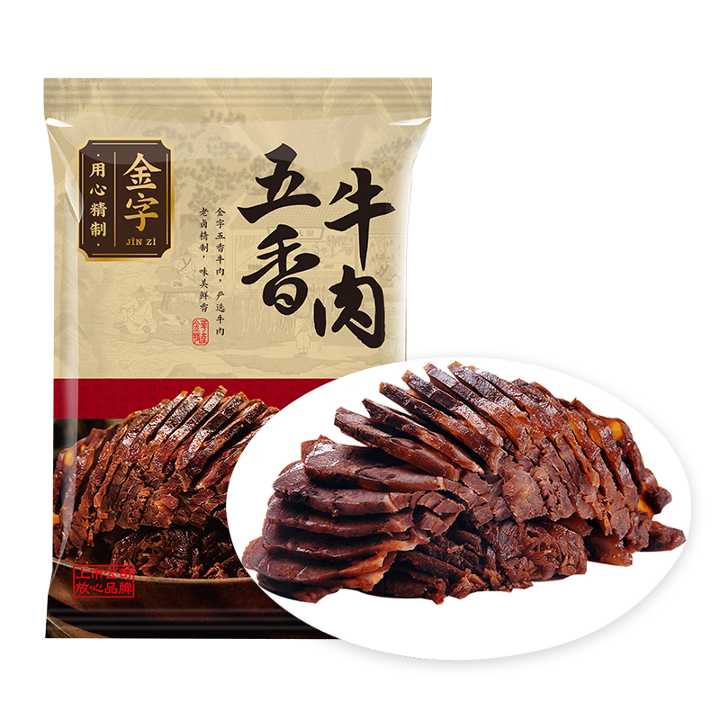 金字 五香醬牛肉鹵牛肉360g  袋裝開袋即食 老字號休閑零食牛肉肉脯