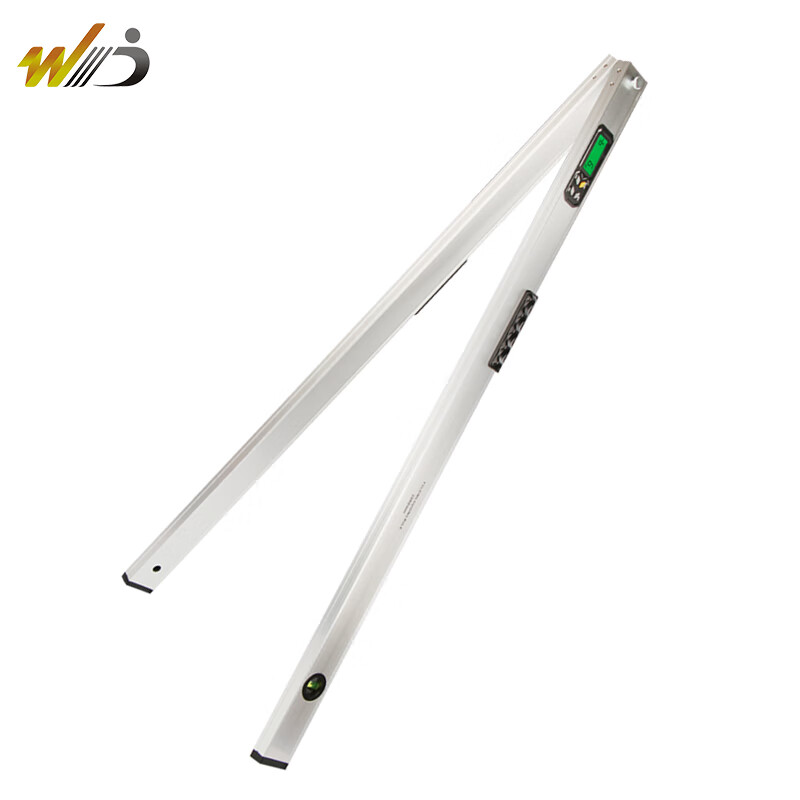 韦度2m折叠数显靠尺高强度铝合金高精度电子水平地面墙面验房检测工具