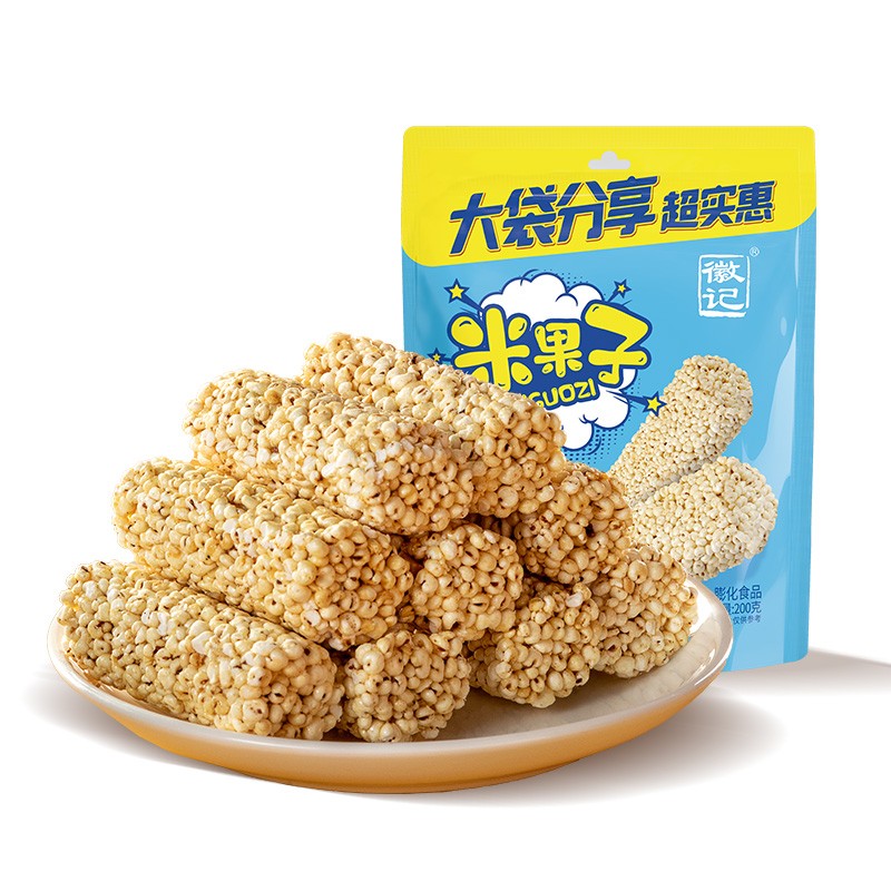 巴食米花糖 童年记忆手摇爆米花膨化食品 办公室休闲小零食独立小包装