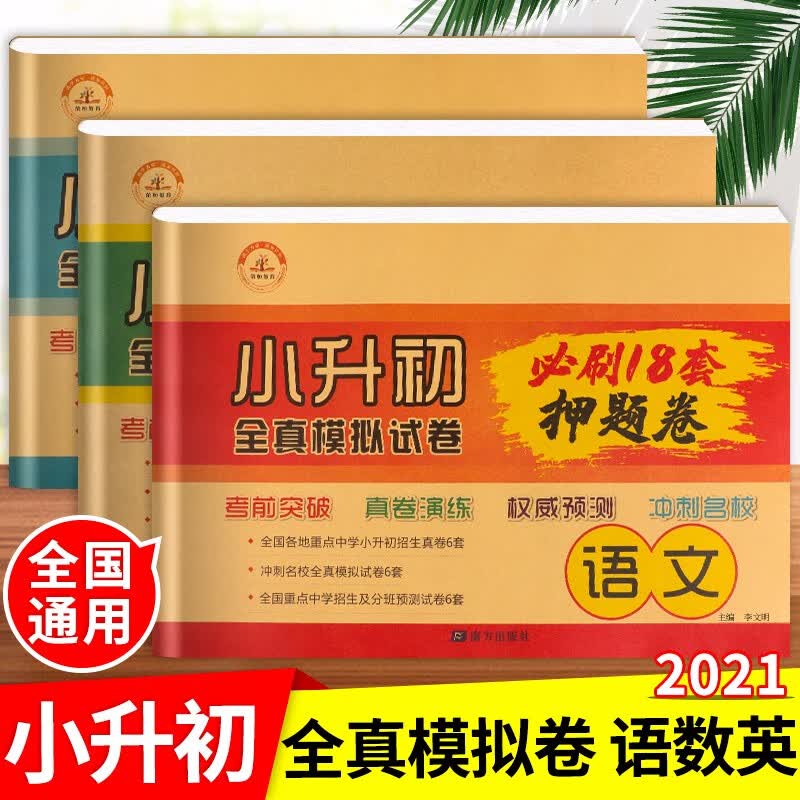 荣恒2023版小升初真题卷语文数学英语小升初名校冲刺人教版系统毕业总复习资料小学六年级下册试卷 语数英（ 共3本）