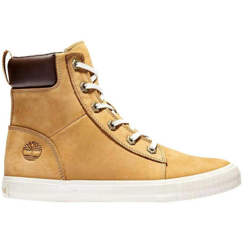 添柏嵐（Timberland）女靴馬丁靴拼色中筒6孔系帶防護(hù)大黃靴秋冬戶外徒步登山鞋TIMZ07Z Wheat Nubuck 10