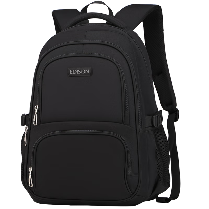 Edison品牌310-2黑色款书包：学习与品味兼备