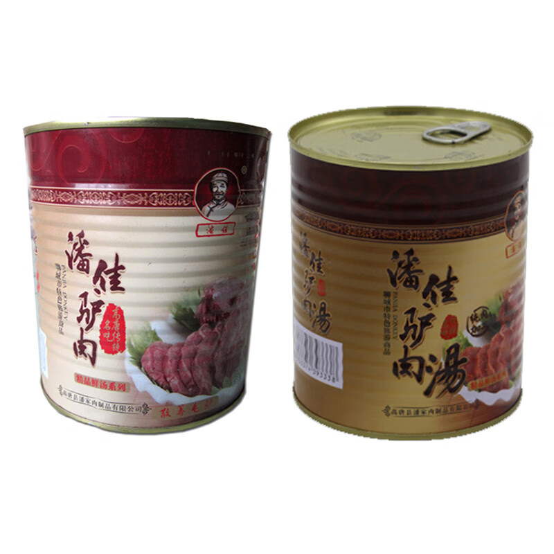 驴肉罐头 高唐潘家潘佳 无淀粉高汤铁盒装罐头 750g 新鲜五香驴肉