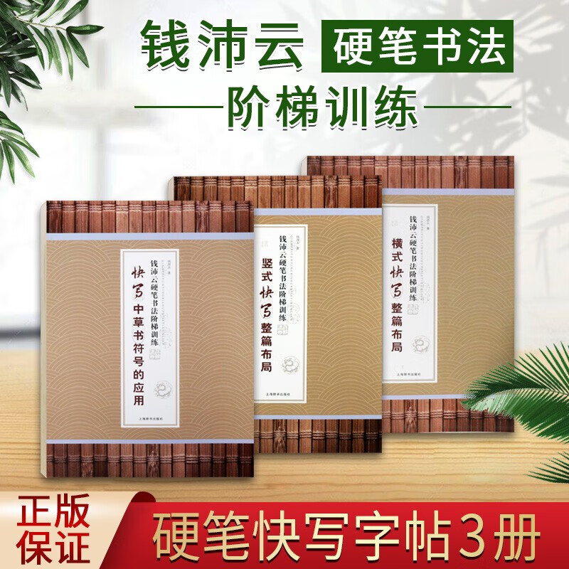 钱沛云硬笔书法阶梯训练 套装3册 横式快写整篇布局 竖式快写整篇布局 快写中草书符号的应用 硬笔书法字帖 书法字帖 书法入门书籍 上海辞书出版社