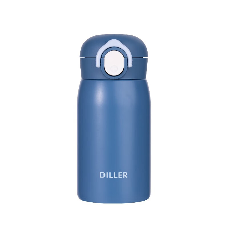Diller 轻量保温杯日本SUS316不锈钢标 便携男女办公水杯儿童学生杯子 新款蓝色320ML 官方标配