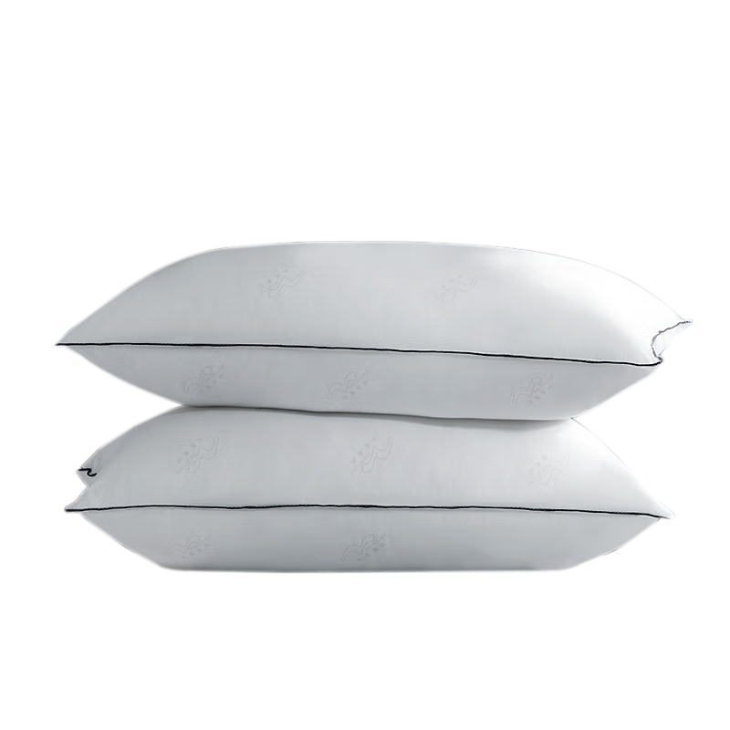 水星家纺枕头颈椎枕成人睡觉专用舒适酒店可水洗纯棉抗菌枕芯一对74*48cm