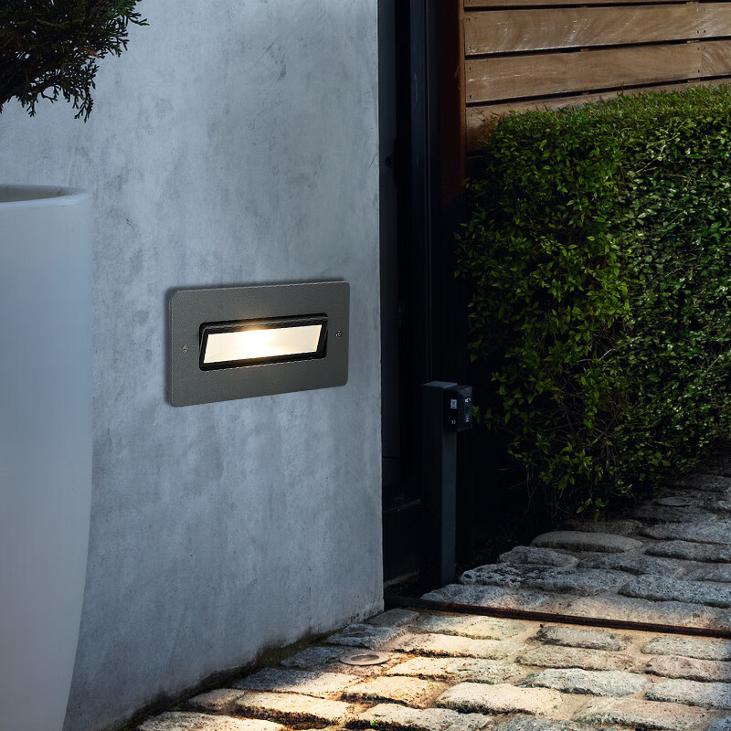 广义 墙角灯户外防水嵌入式台阶灯别墅阶梯踏步灯7w室外过道地脚灯