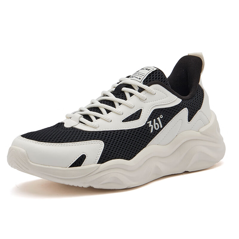 361度运动鞋男鞋2022年秋季新款透气网面休闲鞋子老爹鞋报款男鞋羽毛