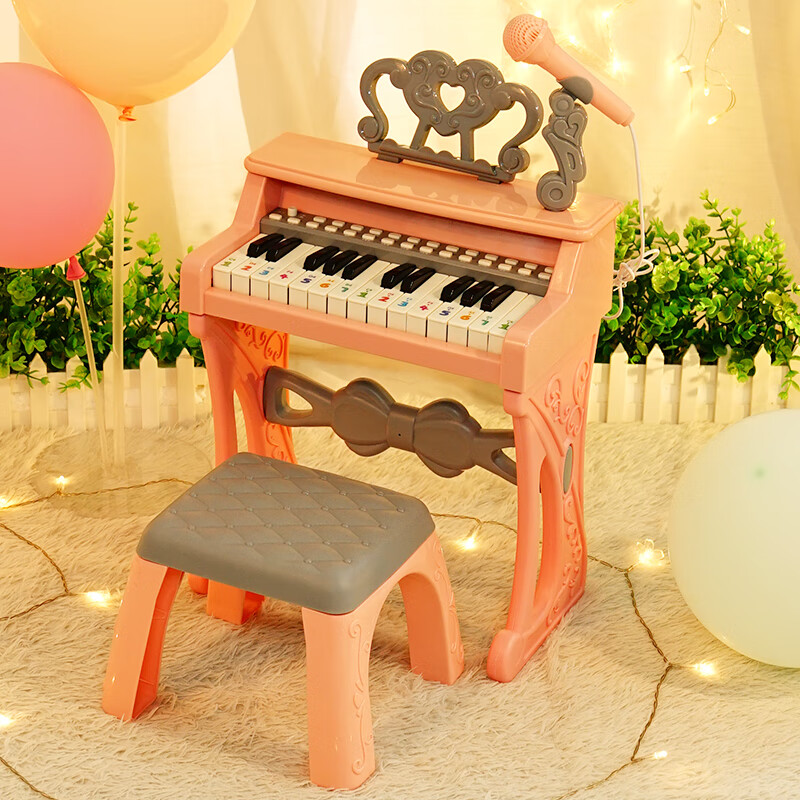 俏娃宝贝儿童小钢琴新年礼物2岁女孩玩具1一3岁宝宝5电子琴小