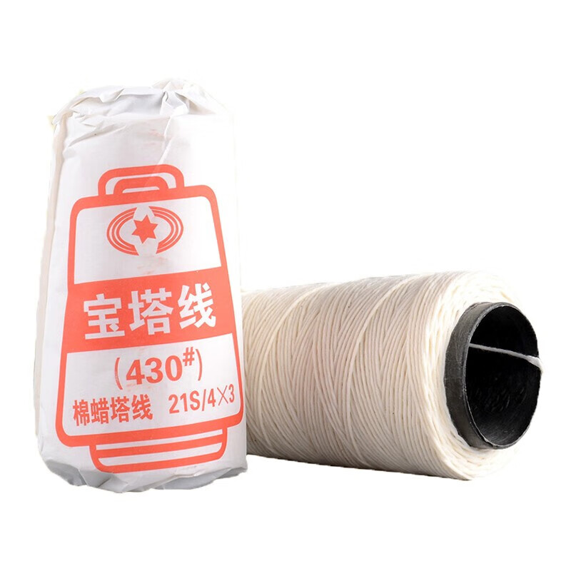 亚信宝塔线蜡线装订线 凭证装订线棉蜡塔线 白线大号全棉蜡光线 大号235米 10个装