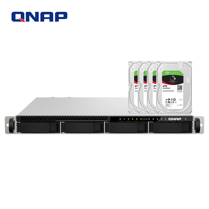 威联通(qnap)ts-h987xu-rp 九盘位机架式nas网络存器 磁盘阵列(内含8t