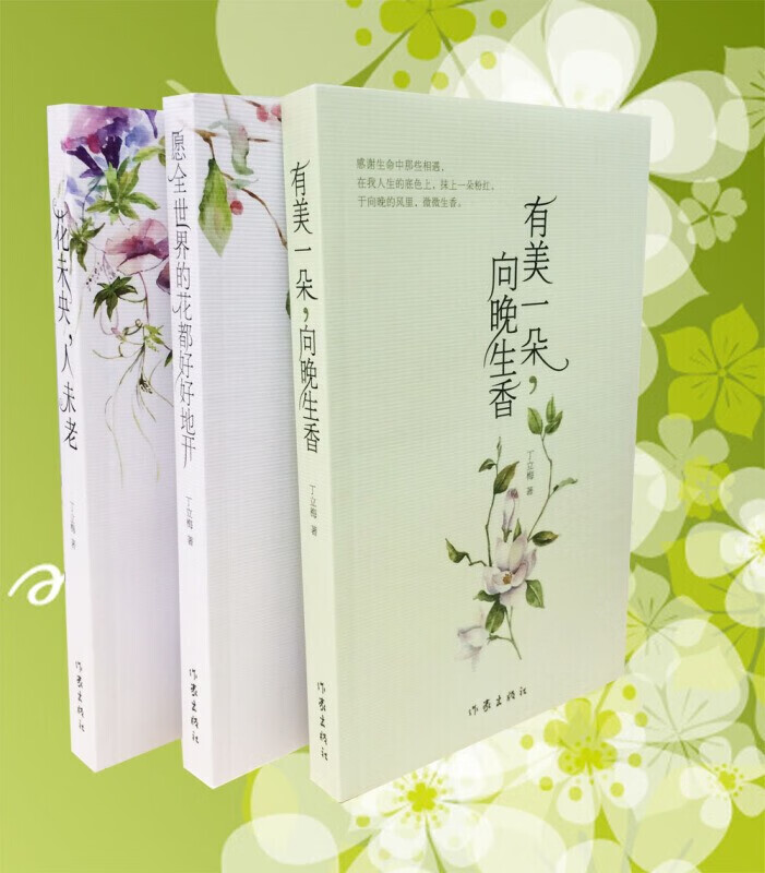 丁立梅的书散文作品集全3册有美一朵向晚生香/花未央人未老/愿全世界