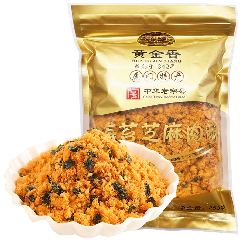 黄金香 中华 烘焙寿司肉松海苔芝麻肉酥250g