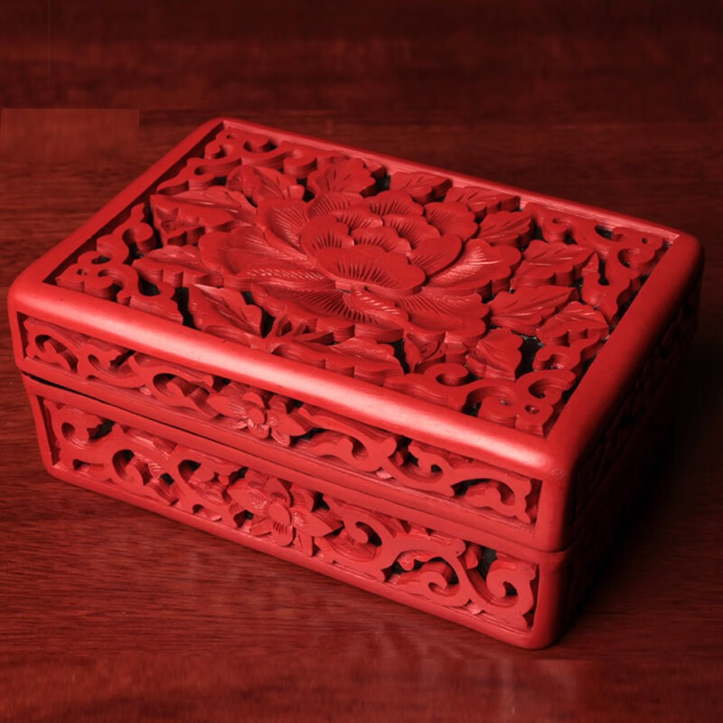 漆花（qihua）扬州漆器厂漆花牌雕漆名片盒 创意结婚生日商务乔迁礼品毕业纪念送男友男士父亲礼物